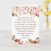 1 Corinthiens 13:4-8 Carte de mariage floral aux c (Fleur jaune)