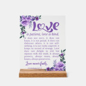 1 Corinthiens 13:4-8 L'amour est Patient Purple Fl (Recto)