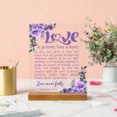 1 Corinthiens 13:4-8 L'amour est Patient Purple Fl (Mariage)