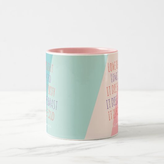 1 Corinthiens 13:4 * Mug * L'amour est patient * (Centre)