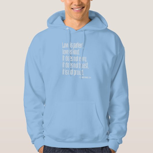 1 Corinthiens 13:4 Sweat - shirt à capuche (Devant)