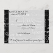 1 Corinthiens 13 carte postale RSVP (Dos)