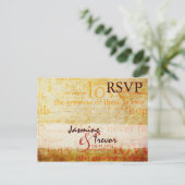 1 Corinthiens 13 Carte postale RSVP avec repas (Debout devant)