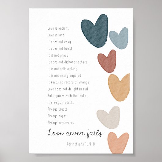 1 Corinthiens 13 poster d'amour (Devant)