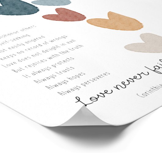 1 Corinthiens 13 poster d'amour (Coin)