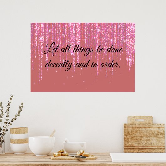 1 Corinthiens 14:40 Poster (Cuisine)