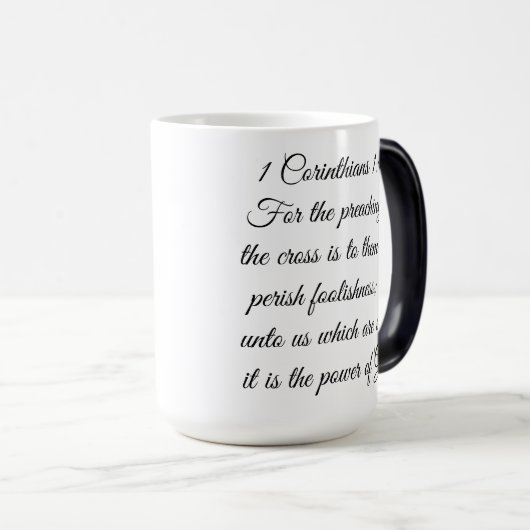 1 Corinthiens 1:18 Scripture Cross Mug (Devant droit)