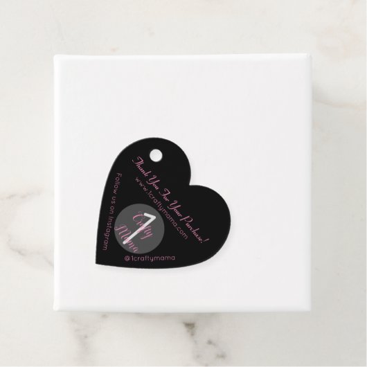 1 Crafty Mama Girly Dank je Hart Label (In situ)
