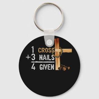 1 crossplus 3 nagels Equal 4 Gezien getrouw kruis Sleutelhanger