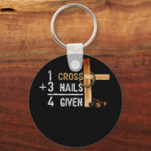 1 crossplus 3 nagels Equal 4 Gezien getrouw kruis Sleutelhanger (Voorkant)