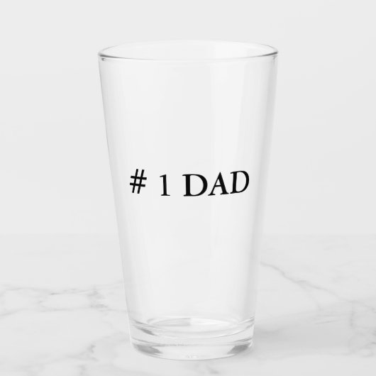#1 DAD glazen beker (Voorkant)