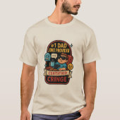 #1 Dad Joke Provider Gecertificeerd Cringe T-shirt (Voorkant)