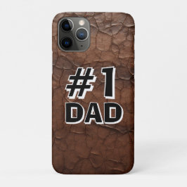 #1 Dad Leather-look iPhone 11 Pro Hoesje
