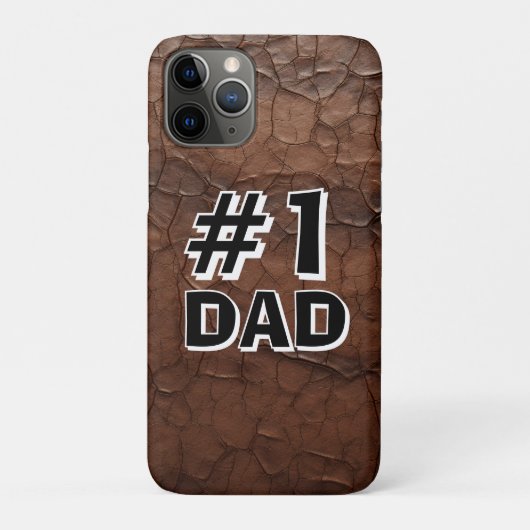 #1 Dad Leather-look Case-Mate iPhone Case (Achterkant)