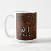 #1 Dad Leather-look Koffiemok (Links)