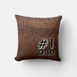 #1 Dad Leather-look Kussen