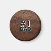 #1 Dad Leather-look Magneet (Voorkant)