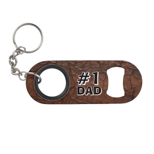 #1 Dad Leather-look Mini Flessenopener (Voorkant (Horizontaal))