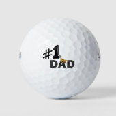 #1 Dad Love Golf Balls Golfballen (Voorkant)