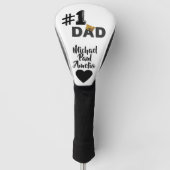 #1 Dad Love Personalized Golf Head Cover (Voorkant)