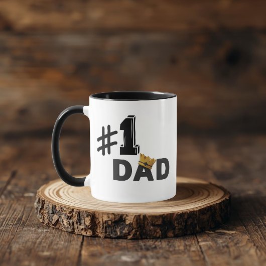 #1 Dad Love Personalized Mug Mok