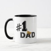 #1 Dad Love Personalized Mug Mok (Links)