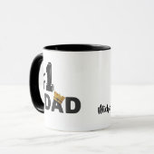 #1 Dad Love Personalized Mug Mok (Voorkant links)