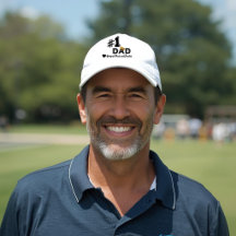 #1 Dad Love Personalized Sport Hat