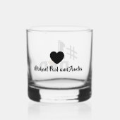 #1 Dad Love Personalized Whiskey Glass Whisky Glas (Achterkant)