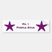 1 Deep Paars Star Bumpersticker (Voorkant)