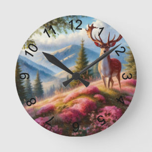1 deer ronde klok