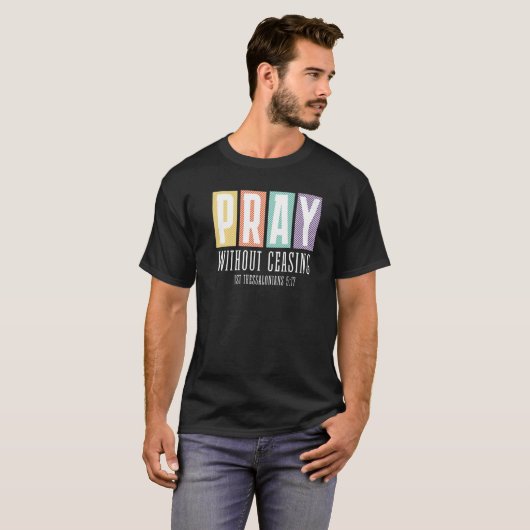 1 Deze 517-PRAY zonder Christelijke grafische oplo T-shirt (Voorkant volledig)