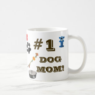 #1 Dog mama met Speelgoed grafische koffie Mok