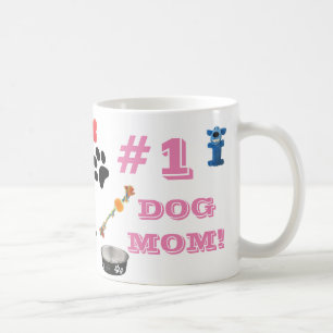 #1 Dog mama met Speelgoed grafische koffie Mok