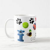 #1 Dog Pa met Speelgoed grafische koffie Mok (Links)
