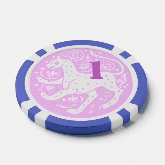 1 Dollar/Euro Casino Chip weiss (Enkel)