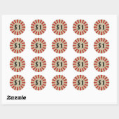 $1 (Dollar) Rond Glanzend Prijs Label (Vel)