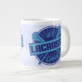 #1 Entraîneur de crosse (bleu) Jumbo Mug (Devant droit)