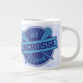 #1 Entraîneur de crosse (bleu) Jumbo Mug (Droite)