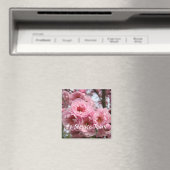 #1 Équipe de service aimant Fleurs roses aimant de (In Situ (Lave-vaisselle))