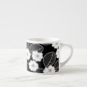 1 Espresso Mug Damask Floral Gris Noir Blanc (Droite)