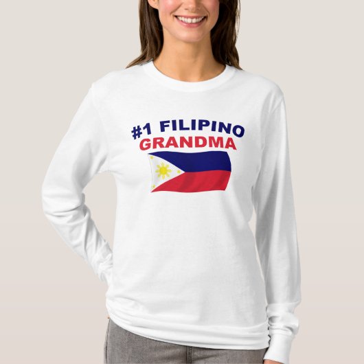 #1 Filipino Grandma T-shirt (Voorkant)