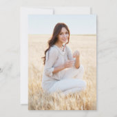 1 Foto Afstuderen Elegant Green & Gold Yellow Save The Date (Achterkant)