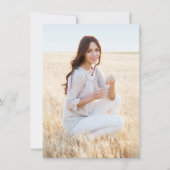 1 Foto Afstuderen Elegant Navy Blauw en Wit Save The Date (Achterkant)