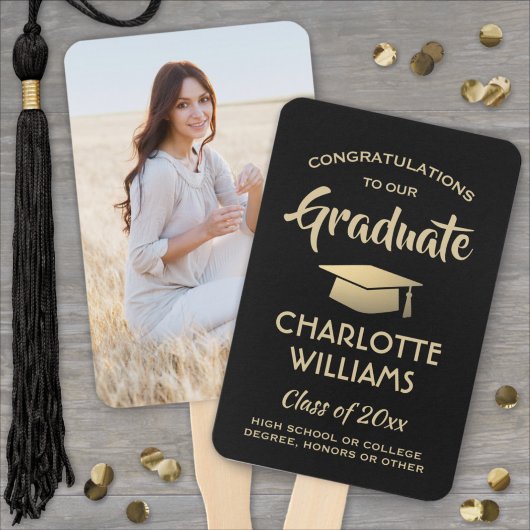 1 Foto Afstuderen gecomprimeerd Modern Black en Go Handwaaier