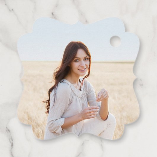 1 Foto Afstuderen Hartelijk dank Silver & Black Fa Bedankjes Labels (Achterkant)