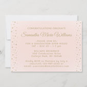 1 Foto Afstuderen Modern Blush Pink Gold Glitter Kaart (Achterkant)