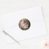 1 Foto Baby Bedankt Ronde Sticker (Envelop)