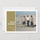 1 Foto-Collage Minimale Kerstkerstavond Feestdagenkaart (Voorkant)