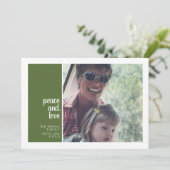 1 Foto Collage Minimale kerstvreugde Feestdagenkaart (Staand voorkant)